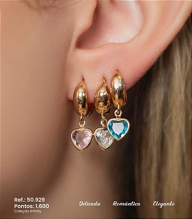 Trio de brincos Semijoias banhadas