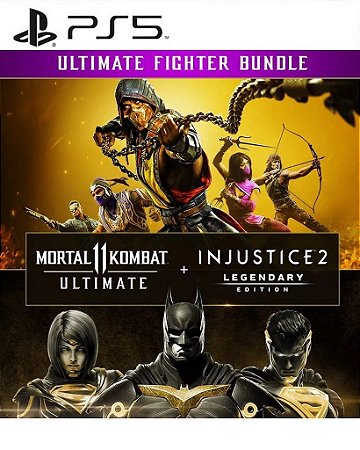 Pacote Mortal Kombat 11 Ultimate + Injustice 2 Ed Lendaria PS5 Midia Digital