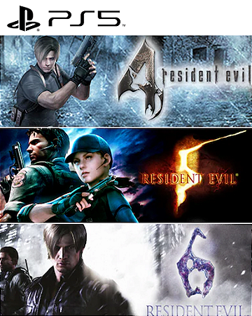 Resident Evil Pacote Triplex (4 + 5 + 6) PS5 Mídia Digital