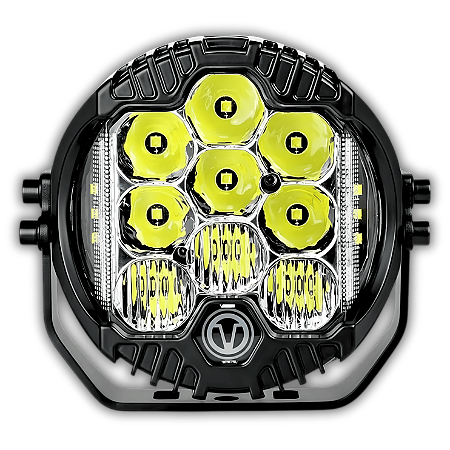 Par Farol De Milha Branco 230w 5 Pol Lente Branca Drl 3000k