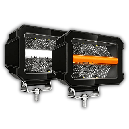 Par Farol De Milha Lentes De Reflexão 4,5 60w Drl E Seta