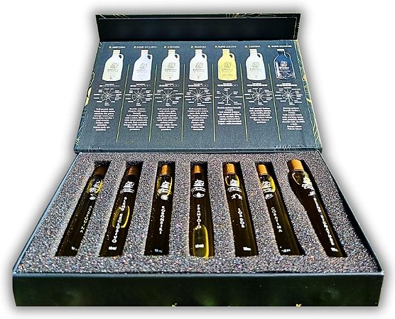 Kit Estojo azeite Estância das oliveiras com 7 frascos