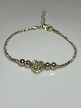 Pulseira coração 3D