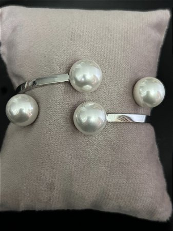 BRACELETE PÉROLAS DUO PRATA