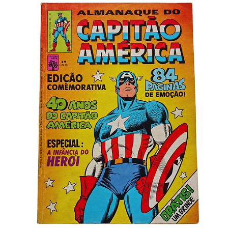 ALMANAQUE DO CAPITÃO AMÉRICA nº 29 - Editora Abril