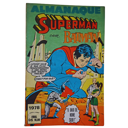 ALMANAQUE SUPERMAN COM BATMAN - Editora EBAL