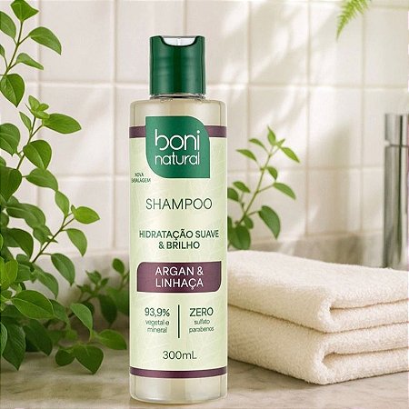 Shampoo Argan e Linhaça 300ml