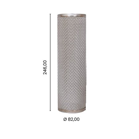 Elemento Filtrante 246 x 82 mm em INOX (M695)