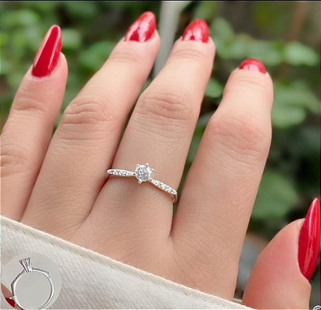 Anel solitário pedido casamento