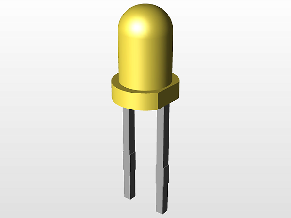 Led 3mm Difuso Amarelo