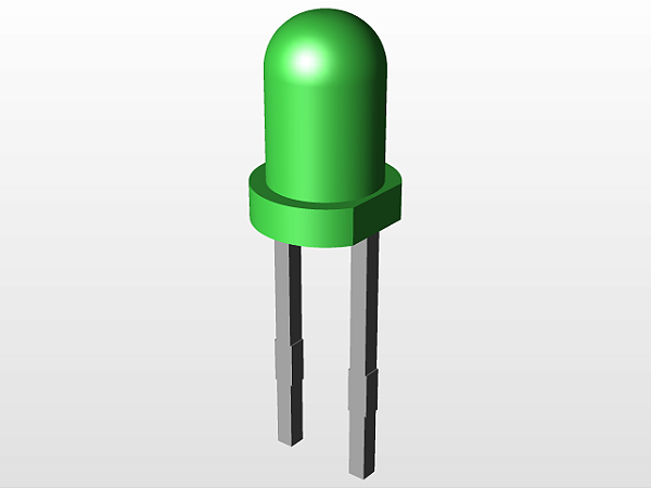 Led 3mm Difuso Verde