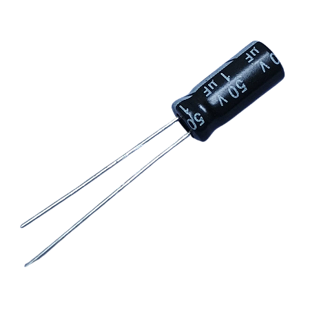 Capacitor eletrolítico 1uF x 50V