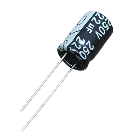 Capacitor eletrolítico 22uF x 250V
