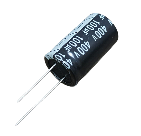 Capacitor eletrolítico 100uF x 400V