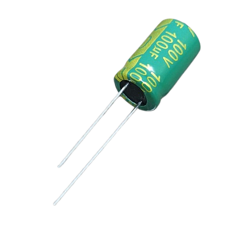 Capacitor eletrolítico 100uF x 100V