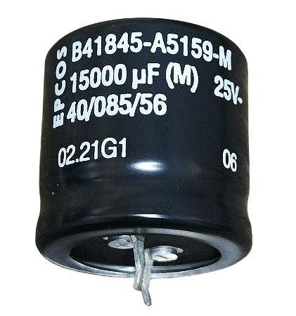 Capacitor eletrolítico 15.000uF x 25V