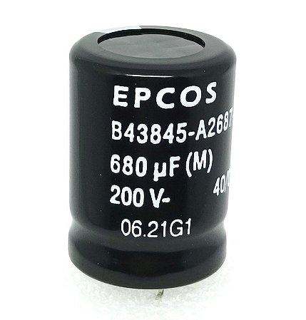 Capacitor eletrolítico 680uF x 200V