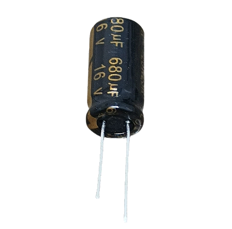 Capacitor eletrolítico 680uF x 16V