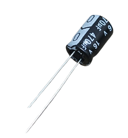 Capacitor eletrolítico 470uF x 16V