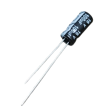 Capacitor eletrolítico 100uF x 16V