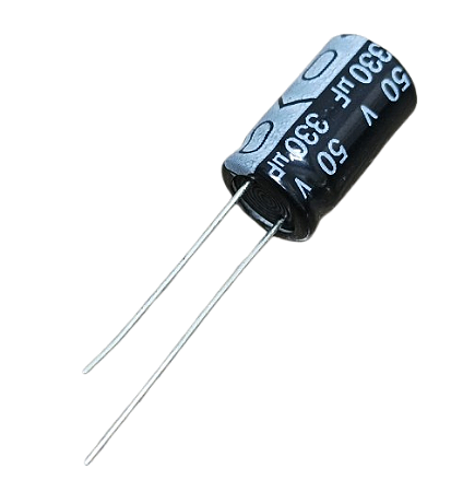 Capacitor eletrolítico 330uF x 50V