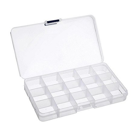 Organizador / Box plástico com 15 divisórias
