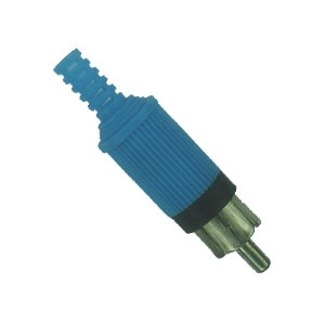 Plug RCA macho plástico * azul