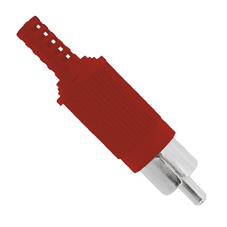 Plug RCA macho plástico * vermelho