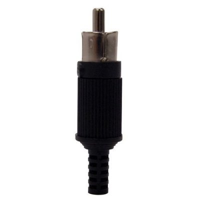 Plug RCA macho plástico * preto