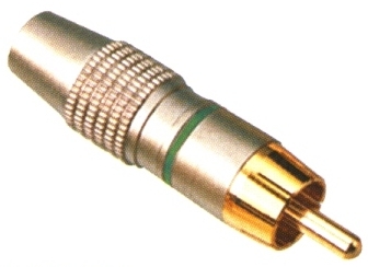 Plug RCA macho metal * verde