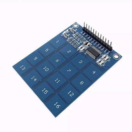 Módulo teclado de membrana matricial 4x4 16 teclas p/ Arduino