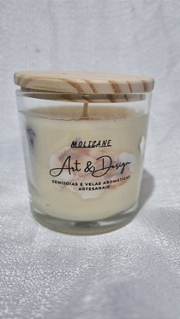 Vela Aromática Lavanda 170g – Flores Naturais Desidratadas