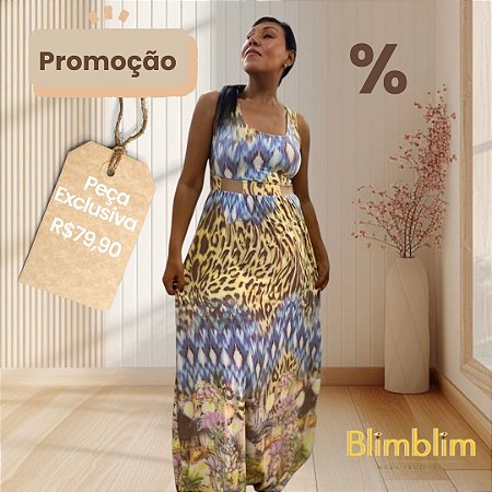 Vestido Estampado Malha Fria