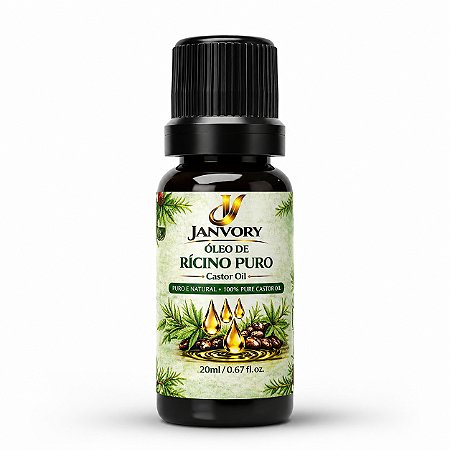 Óleo de Rícino Puro 100% Natural 20ml