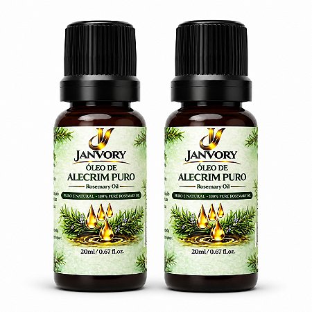 Kit 2 Óleos de Alecrim 100% Puro 2X20ml