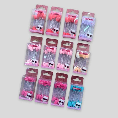 Caixa Fechada (1200 unidades) Kit Aplicadores de Sombra Gatinho (cores sortidas)