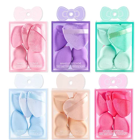 12 Kits Esponjas de Maquiagem Sweet Beauty Sortidas
