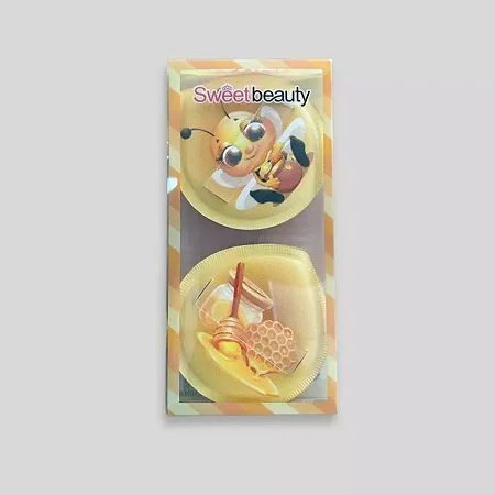 12 Kits Esponja Facial Mel e Abelha - 2 Unidades - Cores Sortidas