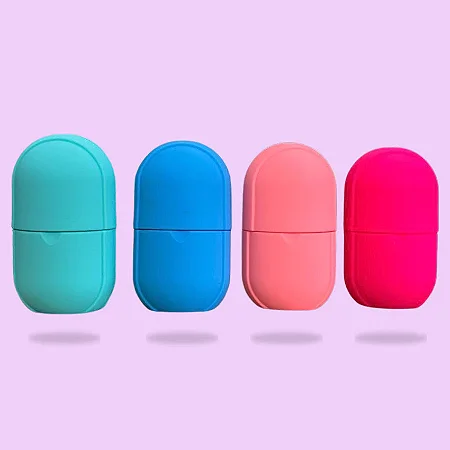 12 Cubos de Gelo para Massagem Facial Liso - Cores Sortidas