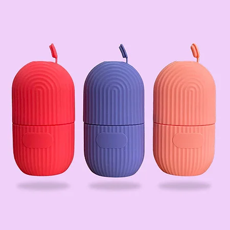 12 Cubo de Gelo para Massagem Facial Textura - Cores Sortidas