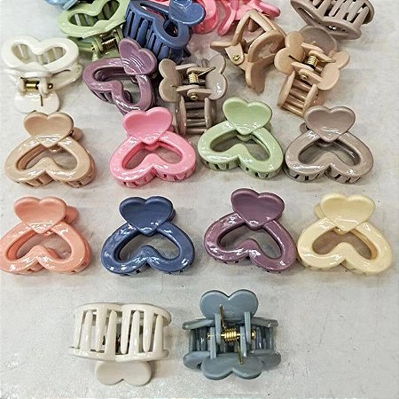 12 Kits 6 pçs/set mini clipe de cabelo - Cores Sortidas