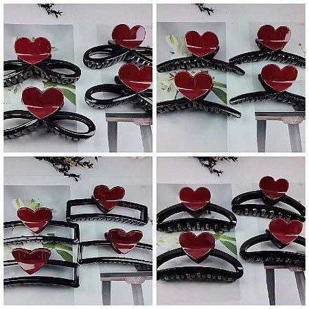 Caixa Fechada (600 unidades) Kits Piranhas Pretas com detalhes Vermelho