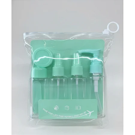 12 Kits 5 Frascos Ideal para Cosméticos e Viagens = Cores Diversas