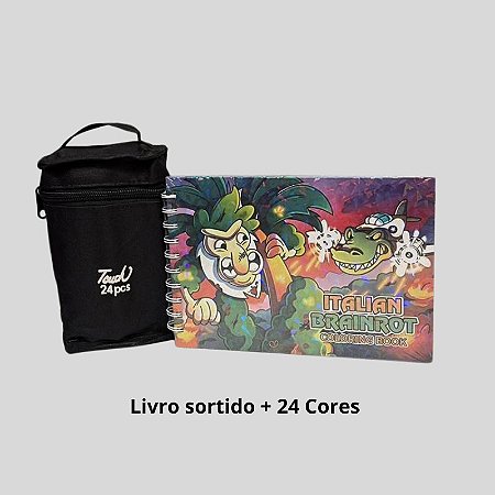 12 Kits de livros sortidos + 12 Kits Canetinhas 24 Cores