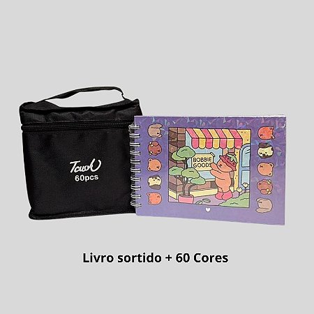 12 Kits de livros sortidos + 12 Kits Canetinhas 60 Cores