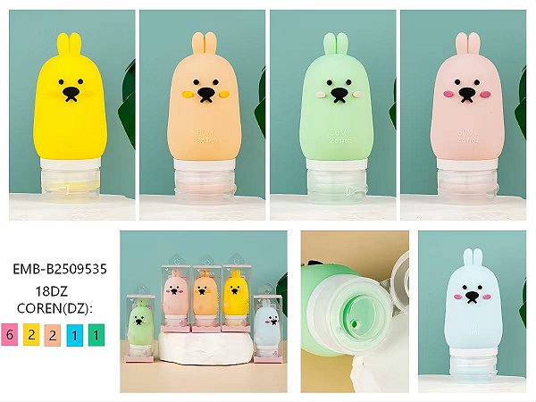 Garrafa de viagem de silicone resistente ao calor portátil de silicone