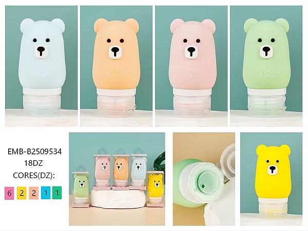 Garrafa de viagem de silicone resistente ao calor portátil de silicone