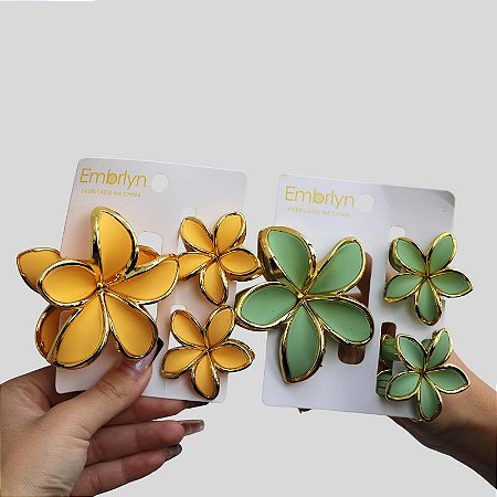 Piranha KIT 3 8cm+ 2 4cm Candy com Detalhes Dourados