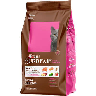 Ração Seca Quatree Supreme Salmão e Batata Doce Gatos Adultos 10Kg
