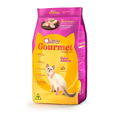 Ração Quatree Gourmet Gatos Adultos Mix De Carnes 20kg